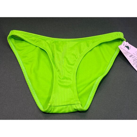 Wild Fable - Women's Ribbed High Leg Cheeky Bikini Bottom-Green-Extra Small(0-2) - Picture 2 of 12